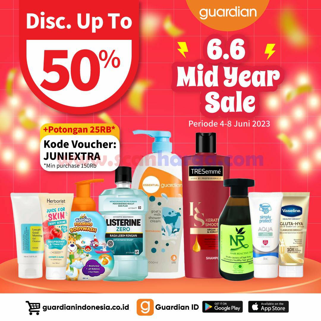 Promo GUARDIAN 6.6 MID YEAR SALE 50%