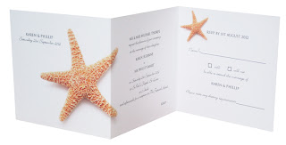 Starfish Z Fold Invitation