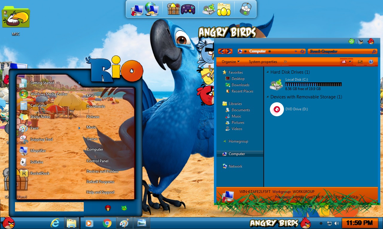 How to install Angry Birds Rio Transformation Pack on Windows 8.1