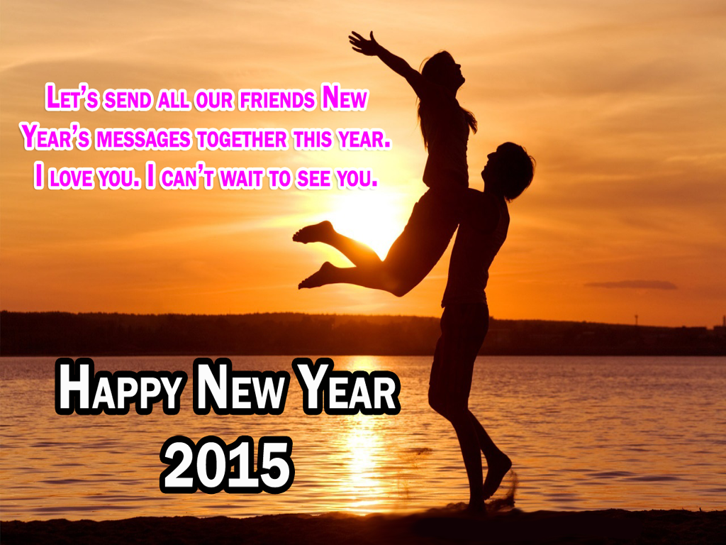 Happy New Year 2015 Couple Wallpapers PNG Format - HD 