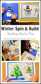 Winter Themed Spin and Build LEGO Building Games