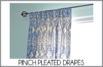 pleated drapes