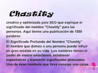 significado del nombre Chastity