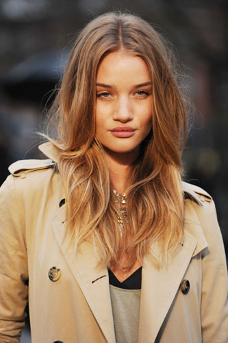 rosie huntington whiteley hair. hair trend done well,