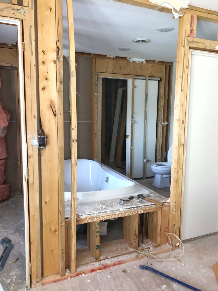 removing walls from master bath