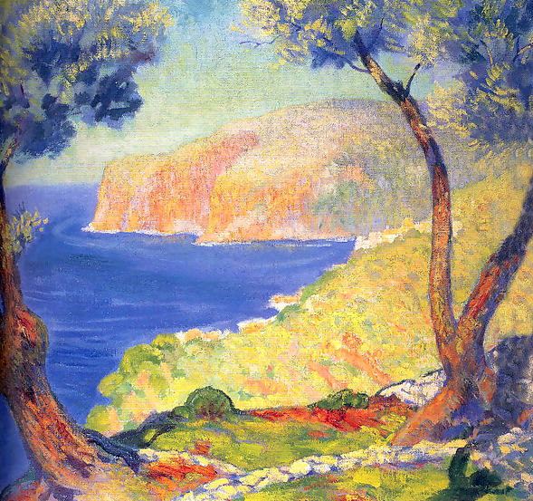 Bernhard Gutmann, Vista de la costa de Deiá, Mallorca en Pintura, Paisajes de Mallorca