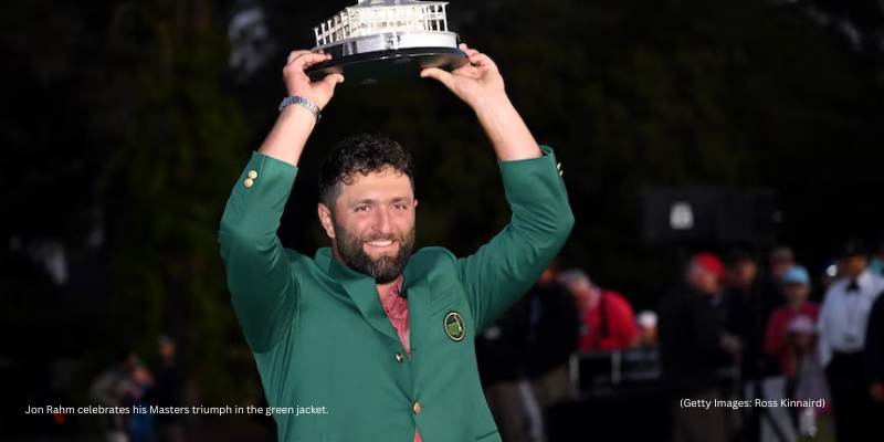 John Rahm celebrate his Master triumph