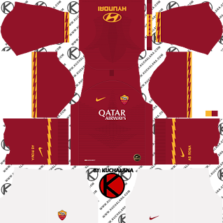  Yang akan saya share kali ini adalah termasuk kedalam home kits [Update] AS Roma 2019/2020 Kit - Dream League Soccer Kits