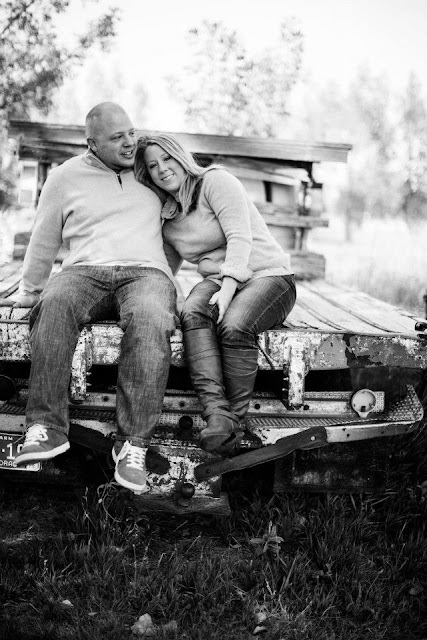 Engagement Photo on Truck Bed