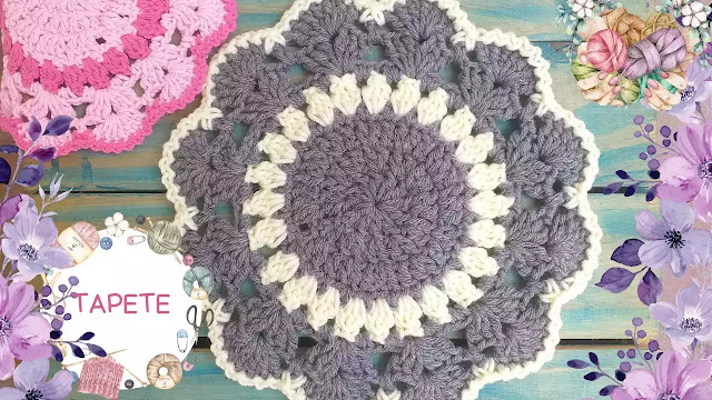 APRENDE DECORACIONES FACIL Y RAPIDO Teje un Lindo Mini Tapete Para Mesitas a Crochet