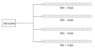 How to install 4 RGB LEDs in parallel