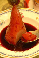 Pears in Red Wine Sauce