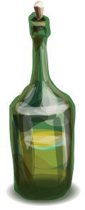 blurry green bottle clipart