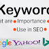  What are keywords in SEO?