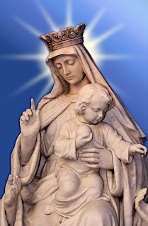 Mother Mary(virgin Mary) statue with child Jesus Christ as boy and caring Jesus free download religious pictures and bible clip arts(cliparts)