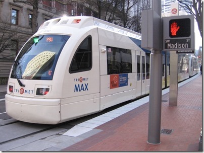 IMG_2121 TriMet MAX Type 4 Siemens S70 LRV #402 in Portland, Oregon on February 15, 2010