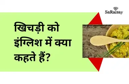 खिचड़ी को इंग्लिश में क्या कहते हैं