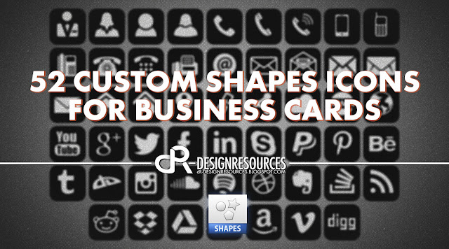 52 Custom Shapes For Business Cards