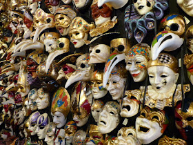 Vast array of handmade masks at Ca Del Sole