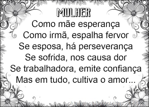 Lembrança Dia da Mulheres 5x7cm