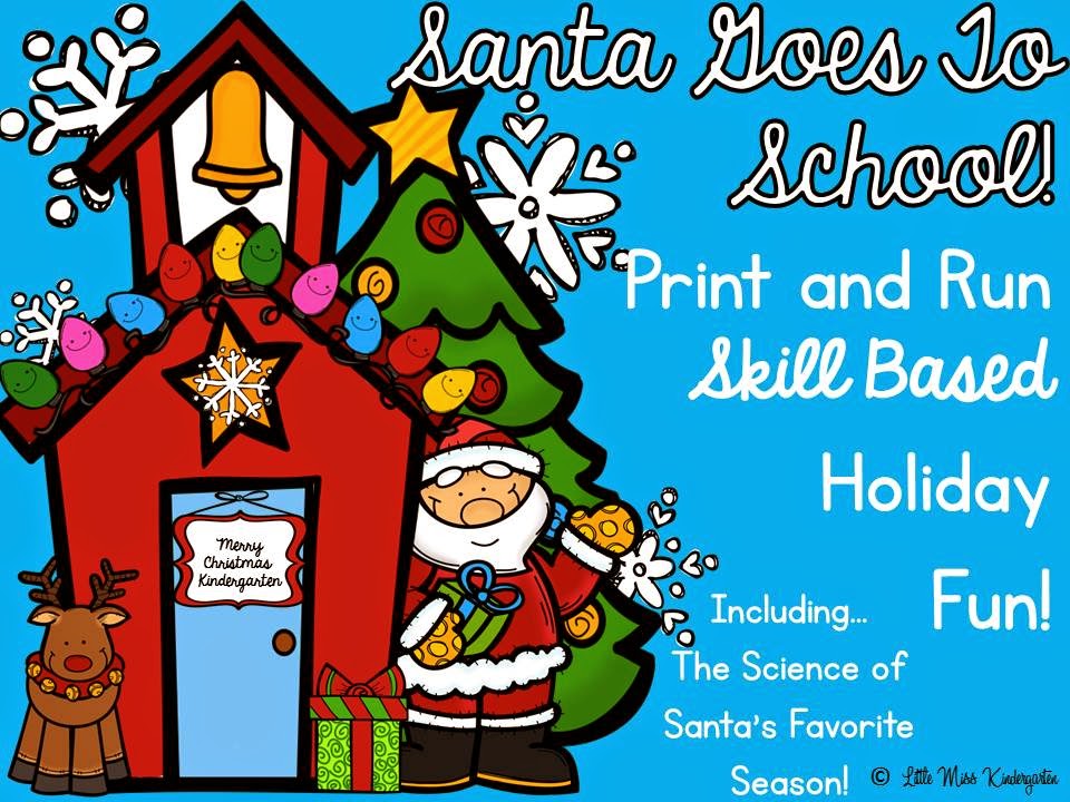 http://www.teacherspayteachers.com/Product/Santa-Goes-To-School-Print-And-Run-Printables-1015395