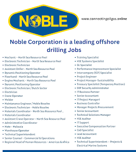 Noble Corporation is a leading offshore drilling Jobs 