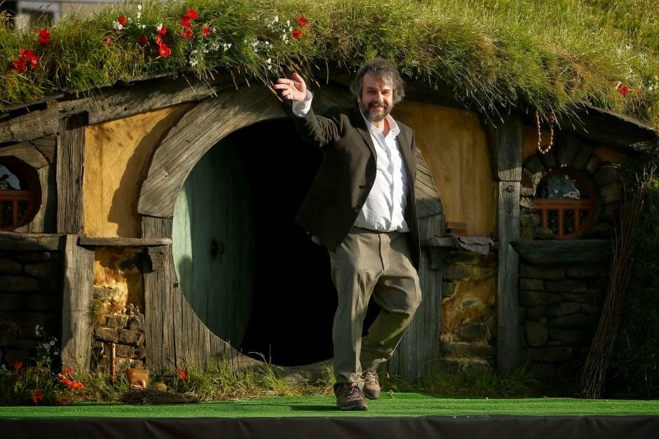 Peter Jackson With Hobbit Houses in New Zealand