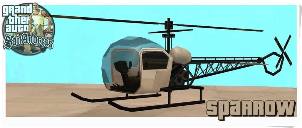 Helikopter Sparrow: Stats & Lokasinya di GTA San Andreas