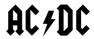 AC DC logo, flash, black, logo
