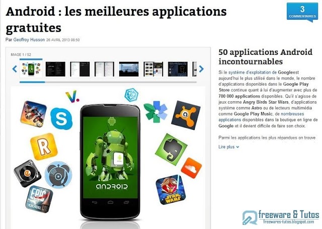 Le site du jour : les meilleures applications Android gratuites pour votre smartphone/tablette