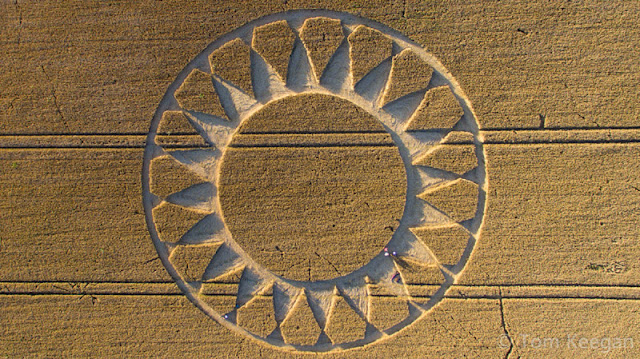 Crop Circle at Cley Hill, Wiltshire, UK - 30 July 2016