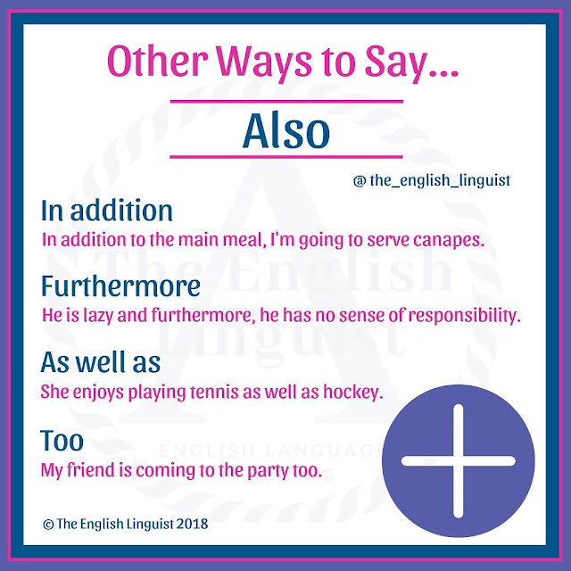 other ways to say Also