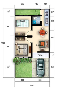 Contoh Gambar denah Rumah Minimalis Sederhana