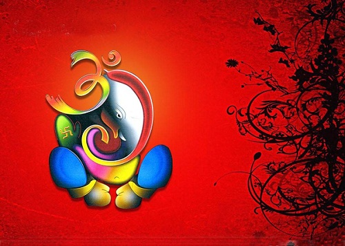 Beautiful Abstract Painting of Lord Ganesha