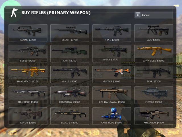 Counter strike xtreme v6 weapons