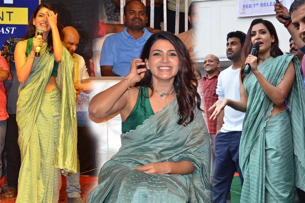 Samantha At Jaanu Movie Promotions Raghu Engineering College Vizag