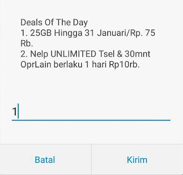 Promo Paket Internet Telkomsel Deals Of The Day 25GB Cuma Rp. 75 Rb