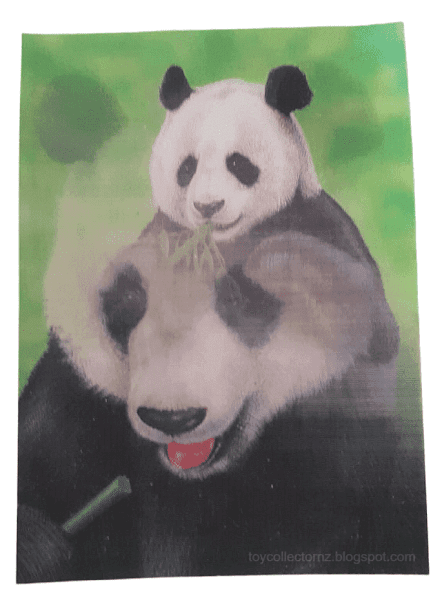 Giant Panda Lenticular Card Number 13 of 14 cards in the series from the Caltex Collectible Cards 1995 Endangered Species of the World