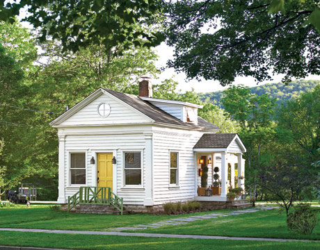 White Cottage Yellow Door