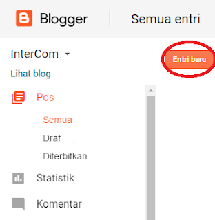 Fungsi dari Menu-menu yang terdapat pada Entri baru di Dashboard Blogger 2017