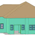 Atap Rumah Bentuk Leter L 3D di Autocad