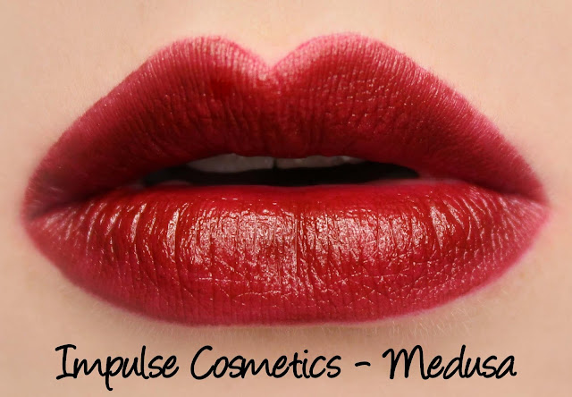 Impulse Cosmetics Lipstick - Medusa Swatches & Review