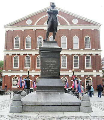 Picture of the Statue of Samuel Adams, in front of the West side of Faneuil Hall  Wikipedia Commons