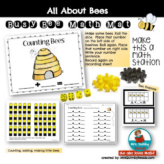 math activities for bee unit, teaching math, primary grades