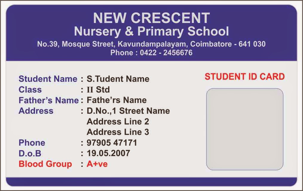 Nursery School ID Card Template - 02