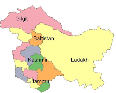 Provincial map of Kashmir