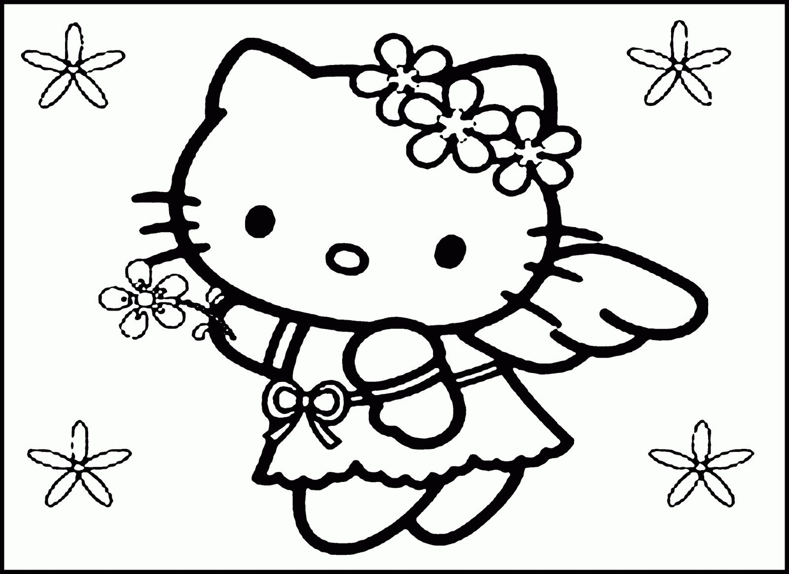  Gambar Mewarnai Hello Kitty Anak TK dan SD