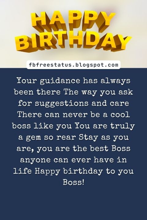 Birthday Wishes For Boss