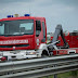 Traktorbaleset Derecskénél, borult a pótkocsi az M35-ös autópályán