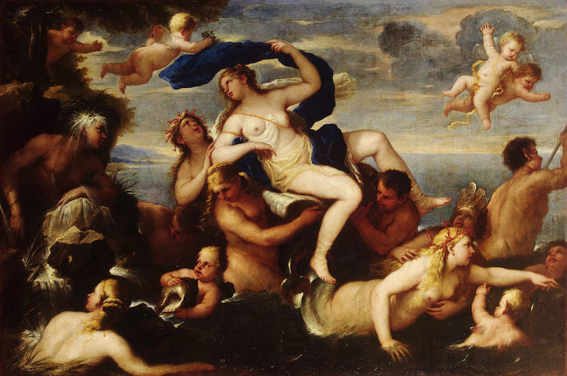 Triumph of Galatea by Luca Giordano - Mythology, Religious Paintings from Hermitage Museum